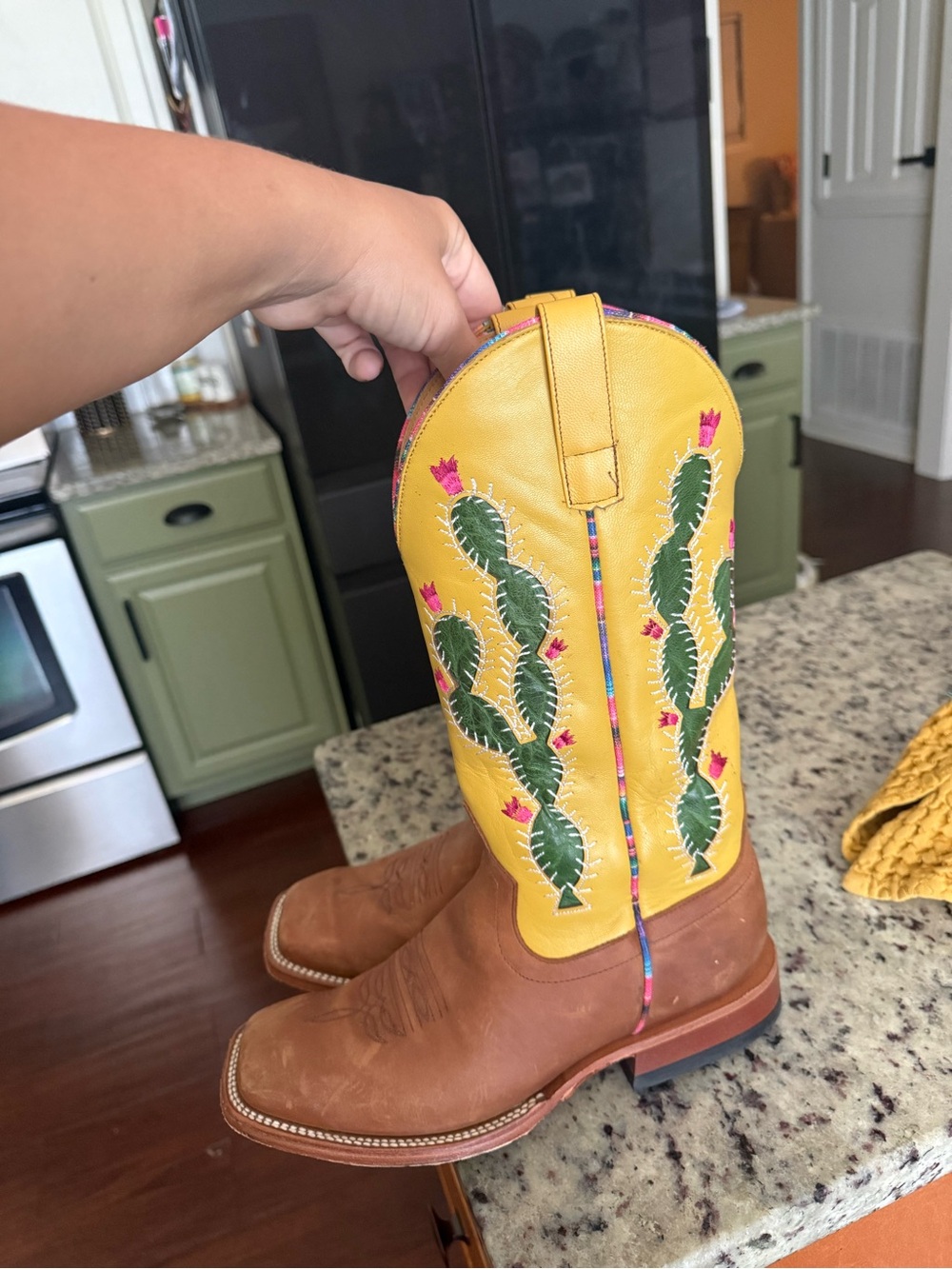 Macie Bean Yellow & Brown boots